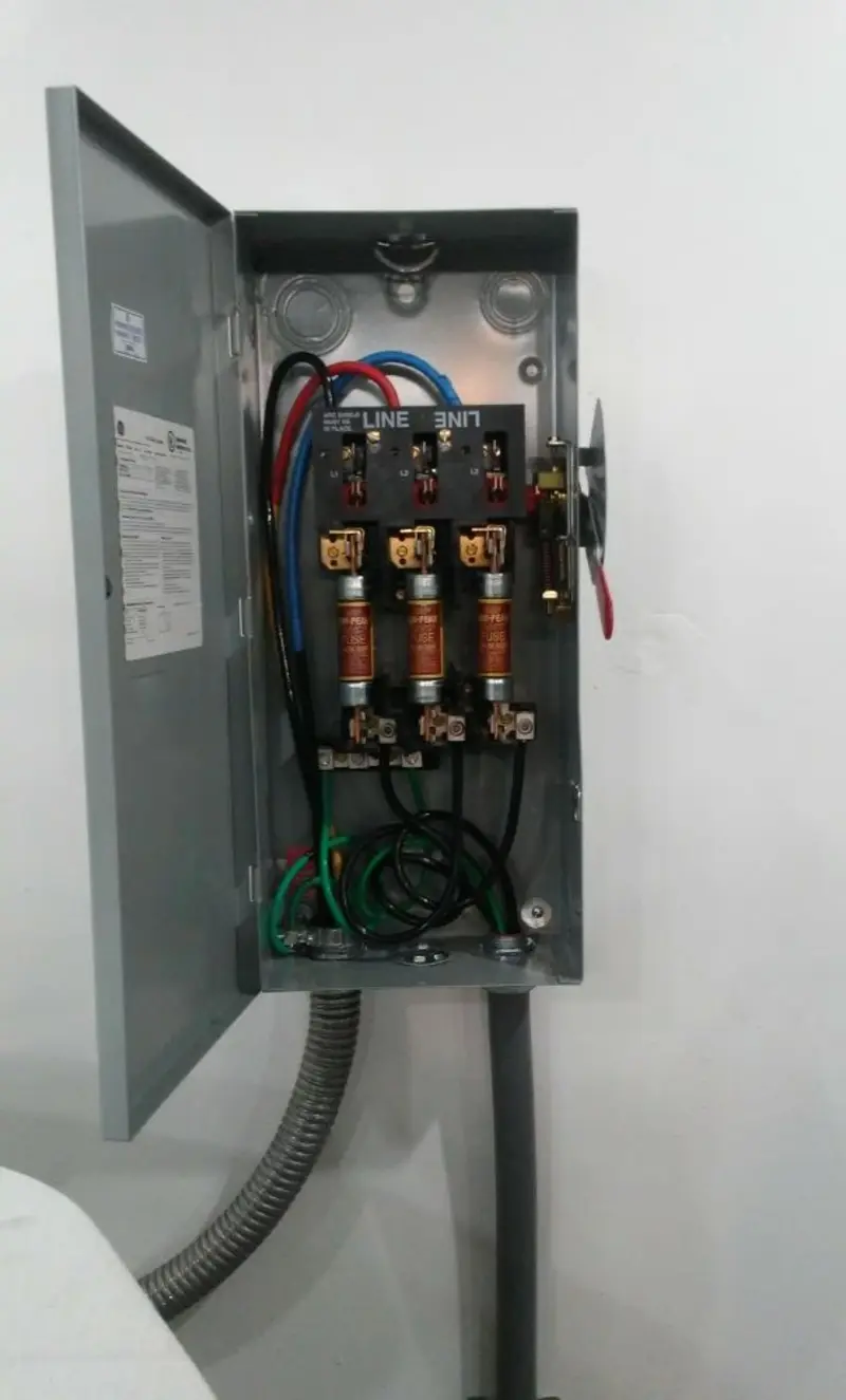 Three-phase disconnect switch installed for Smoke Detector Installation in Medway